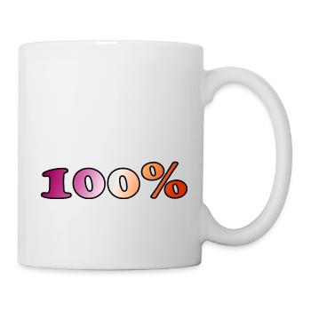 100 percent lesbian - Mug - white - Right