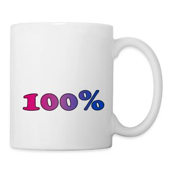 100 Prozent bi - Tasse - Weiß - Rechts