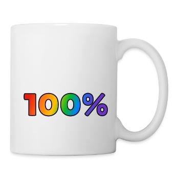 100 Prozent schwul - Tasse - Weiß - Rechts