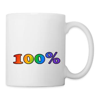 100 Prozent schwul - Tasse - Weiß - Rechts
