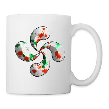 logo croix basque - Mug - white - Right