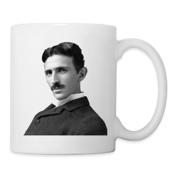 Helden der Wissenschaft: Nikola Tesla - Tasse - Weiß - Rechts