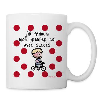 J'ai franchi mon premier col - Mug blanc - blanc - Droite