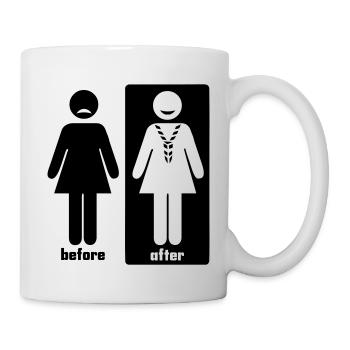 Scout vor nach Frau - Tasse - Weiß - Rechts