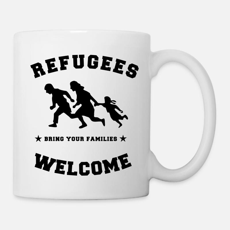 refugees welcome - Mug blanc - blanc