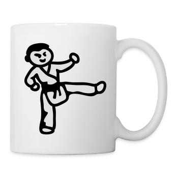 Karatejunge - Tasse - Weiß - Rechts