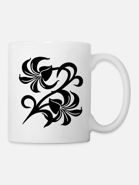 Lilies - Tasse - Weiß