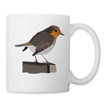 Rotkehlchen - Tasse - Weiß - Rechts