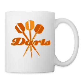 darts-III-orange - Tasse - Weiß - Rechts