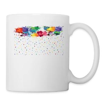 rainbow rainy day (wide) - Mug - white - Right