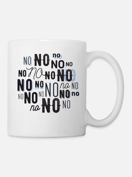 No No No No No No No No No NO - Mug blanc - blanc