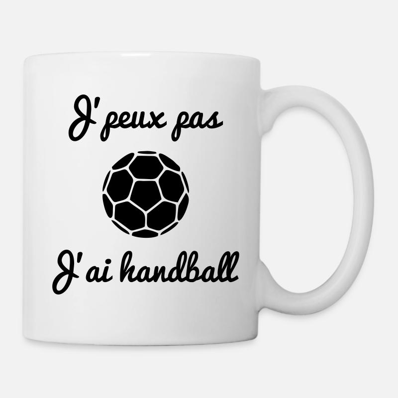 j'peux pas j'ai handball - Mug blanc - blanc