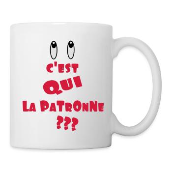 c'est qui LA PATRONNE - Mug blanc - blanc - Droite