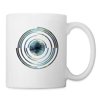 Espace Cercle formes rondes bleu - Mug blanc - blanc - Droite
