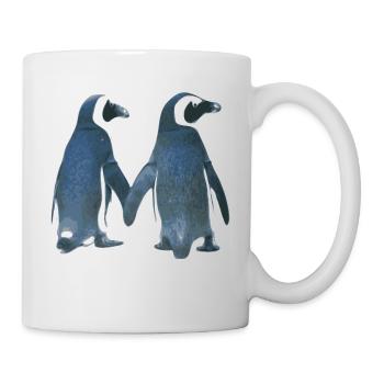 Pinguine I love you Valentinstag für Pärchen - Tasse - Weiß - Rechts