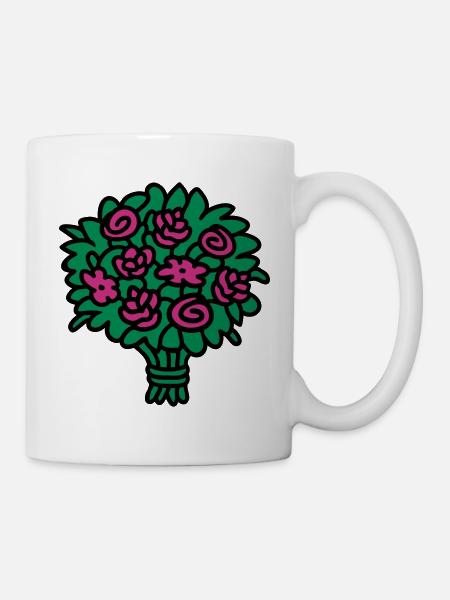 Blumenstrauß 3 - Tasse - Weiß