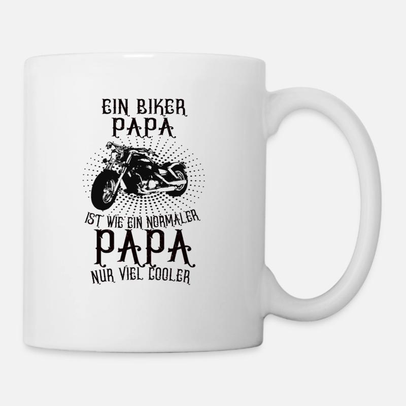 Biker Papa - Tasse - Weiß