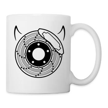 Disque de frein avec klaxons pour amis de moto de voiture - Mug blanc - blanc - Droite