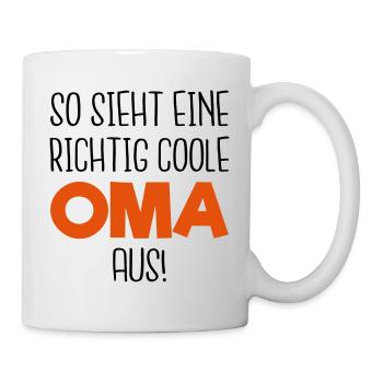 Coole OMA - Tasse - Weiß - Rechts