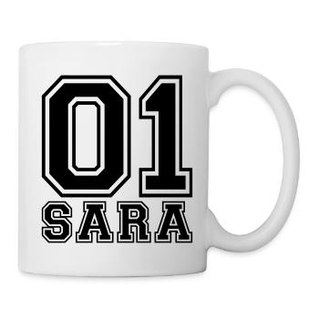 Sara - Name - Tasse - Weiß - Rechts