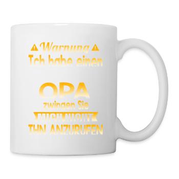 Warnung OPA - Tasse - Weiß - Rechts