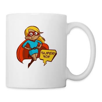 SUPER MAMAN - Mug blanc - blanc - Droite