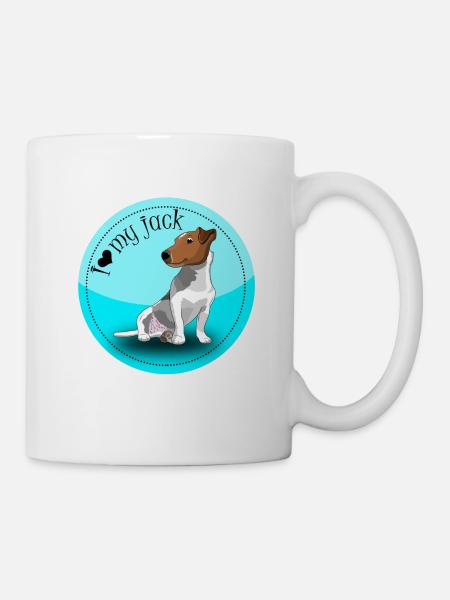 I love my Jack - bleu - Mug blanc - blanc