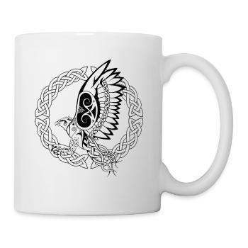 Celtic Harpy / Celtic Harpy Bird (White / Circle) - Mug - white - Right