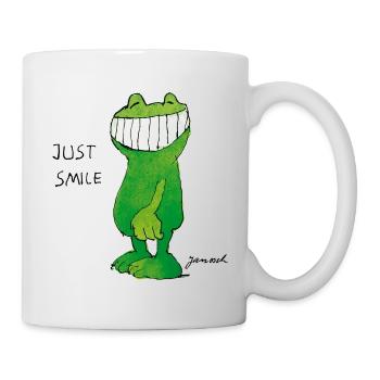 Janosch’s Günter Box Frog Just Smile Quote - Mug - white - Right