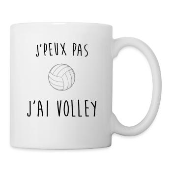 j'peux pas j'ai voley - Mug blanc - blanc - Droite