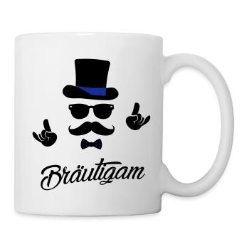 Groom Bräutigam bachelor Hochzeit stag polterabend - Tasse - Weiß - Rechts