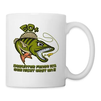 Barsch 50+ Darunter fange... 001 AllroundDesigs - Tasse - Weiß - Rechts