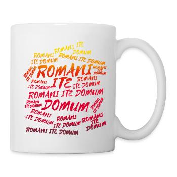 Romani ite domum - rot orange - Tasse - Weiß - Rechts