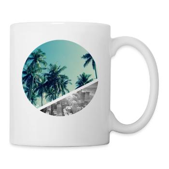Beach and city - Mug - white - Right