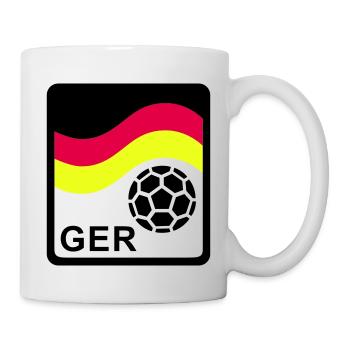 Fußball Deutschland (Quadrat) 02 - Tasse - Weiß - Rechts