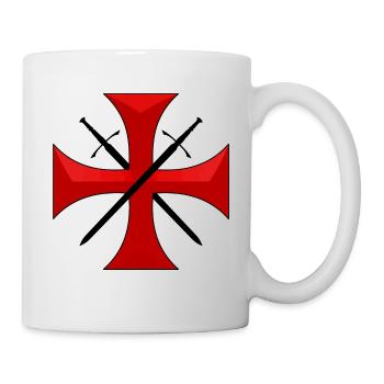 Templar cross and swords - Mug blanc - blanc - Droite
