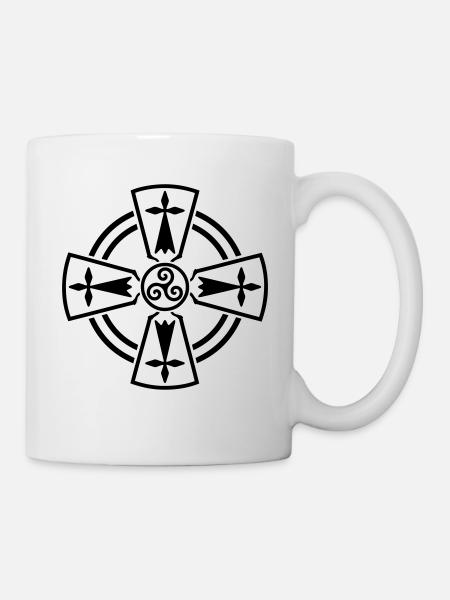 Breizh Celtic cross - Mug blanc - blanc