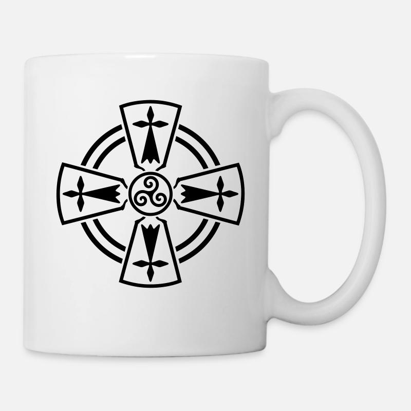 Breizh Celtic cross - Mug blanc - blanc
