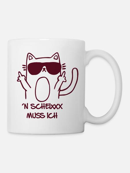 n scheixxx muss ich - Tasse - Weiß