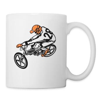 vélo BMX / Vélo 01_dreifarbig - Mug blanc - blanc - Droite