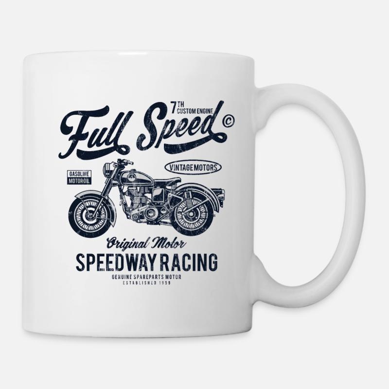 COMPLET BIKER SPEED - Conception moto vintage shirt - Mug blanc - blanc