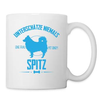 Spitz Shirt-Unterschätze Frau - Tasse - Weiß - Rechts