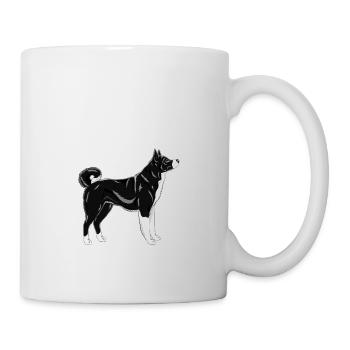 Ours chien brochet v - Mug blanc - blanc - Droite