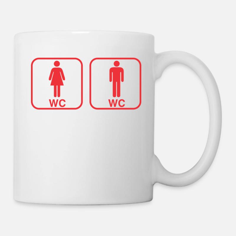 toilettes - Mug blanc - blanc