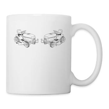 Rasenmäher - Tasse - Weiß - Rechts