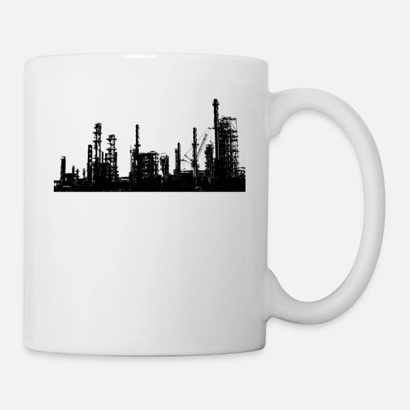 Öl Raffinerie Industrie - Tasse - Weiß