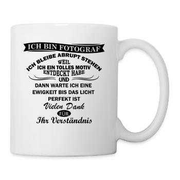 Fotograf - fotografieren - Tasse - Weiß - Rechts