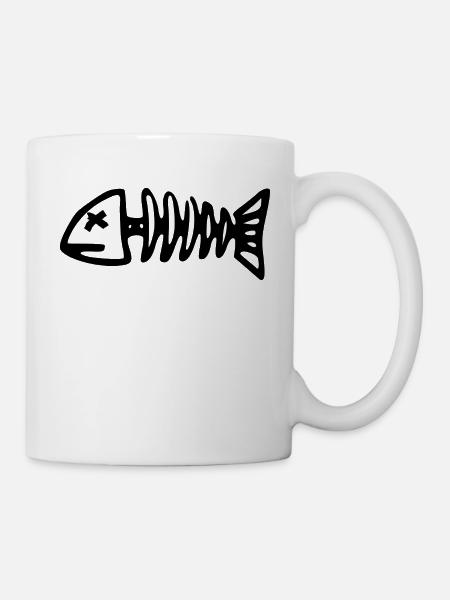 arête de poisson - Mug blanc - blanc