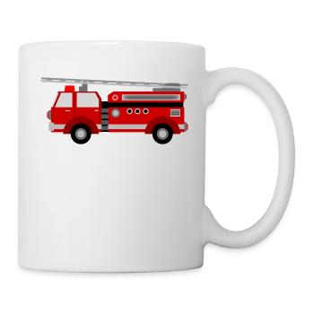 feuerwehr feuerwehrmann firefighter firetruck fire - Tasse - Weiß - Rechts
