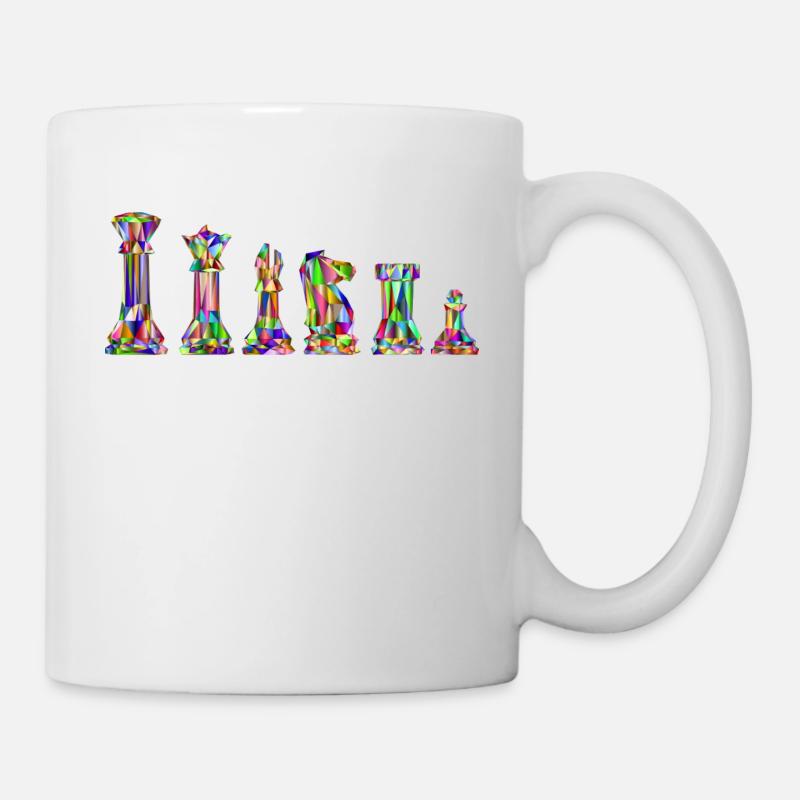 Stained glass chess games - Mug - white